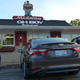 The 2018 Toyota Camry in front of the “Oh Boy” Burger spot in Elyria, OH